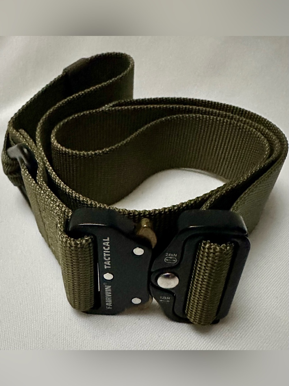 FAIRWIN Tactical Belt, Military Style Universal waist up To 38”Heavy-Duty GREEN